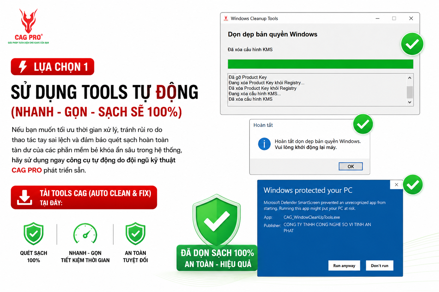 Tải Tools CAG (Auto Clean & Fix image ph&ograve;ng games bản quyền