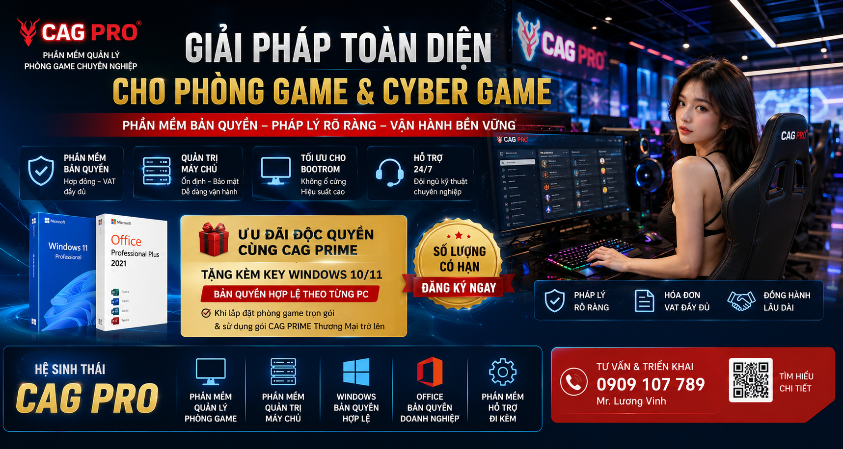 Xu Hướng Mới 2026: Phòng Game Chuyên Nghiệp Đang Chuẩn Hóa Windows & Phần Mềm Bản Quyền